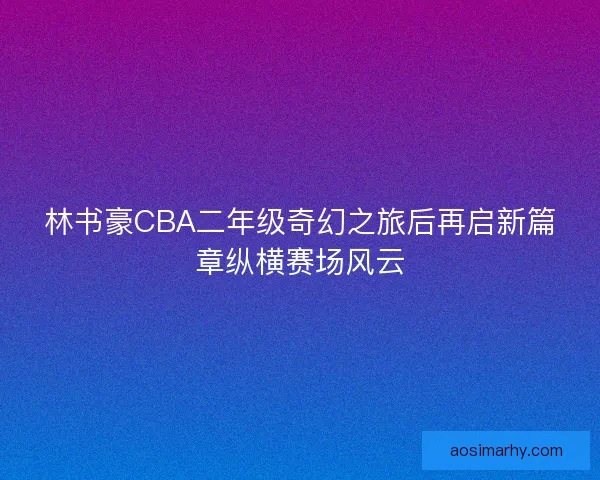 林书豪CBA二年级奇幻之旅后再启新篇章纵横赛场风云 林书豪CBA二年级奇幻之旅后再启新篇章纵横赛场风云